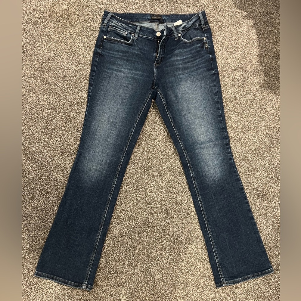 Silver Elyse Slim Boot Cut Worn Once- Mid Rise